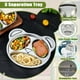 thumbnail image 3 of Paquete de 4 Platos Divididos de Acero Inoxidable, Platos Divididos de Metal, 3 Secciones, Platos de Panda para Comedores Quisquillosos, Adultos y Niños, Dieta, 3 of 5