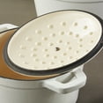 thumbnail image 4 of BergHOFF Neo Cast Iron 7qt. Round Dutch Oven 11" with Lid, White, 4 of 7