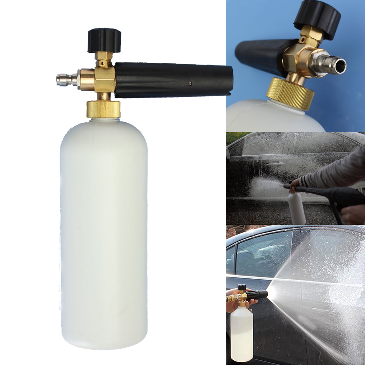1L Bottle 1/4" F Inlet Adjustable Snow Suds Lance Pressure Washer Soap
