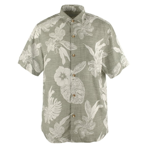 Men's Geo Leaf Camp Shirt-TL-L
