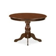 thumbnail image 4 of MidCentury Dining Set - Round Table & 4 Parsons Chairs - Mahogany Finish, 4 of 5