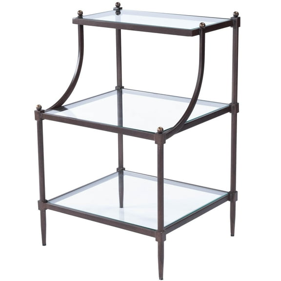 Butler Specialty Company Peninsula Metal and Glass End Table
