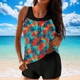 thumbnail image 2 of Frostluinai Tankini Swimsuits for Women Tummy Control Boy Shorts 2 Piece Tankini Bathing Suits Summer Modest Floral Swim Suits Bañador‌, 2 of 7