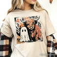 thumbnail image 2 of Highland Cow Ghost Fall T-Shirt, Spooky Season Halloween Tee, 2 of 6