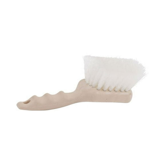 Boardwalk Utility Brush, Cream Nylon Bristles, 5.5" Brush, 3.5" Tan Plastic Handle, Each