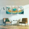 thumbnail image 6 of Wall Decor for Bedroom Elephant Painting Canvas Wall Art for Living Room Pictures for Bathroom 3 Pieces Set Dining Room Office Kitchen Prints for Home Decorations, 6 of 6