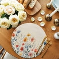 thumbnail image 2 of Spring Floral Round 13 Inch Placemats Set of 8, Watercolor Elegant Summer Botanical Rustic HeatResistant Non Slip Place Mats for Dining Table, Wipeable Braided Kitchen Table Mats for Housewarming, 2 of 9