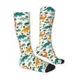 thumbnail image 3 of Balery Dinosaurs And Tropical Leaves Fun Novelty Socks Men'S Women'S Crew Socks Funny Crazy Novelty Socks Quirky And Cool Socks, 3 of 9