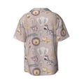 thumbnail image 5 of KLL Safari Animals Print Men's Shirt Short Sleeve Button Down Summer Cuba Beach Shirts- 4X-Large, 5 of 5