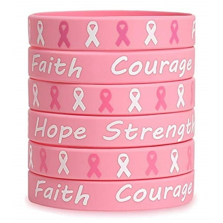 3omething New 36ct Breast Cancer Awareness Pink Ribbon Bracelets