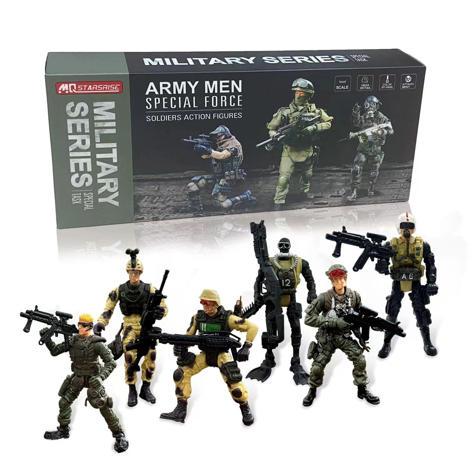 Set de figuras de acción Soldiers Toys Army Men MQSTARSRISE