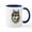 White/Navy Inside, variant on CafePress - Watercolor Grey Gray Wolf Animal Nature Art Mugs - 11 oz Ceramic Mug - Novelty Coffee Tea Cup