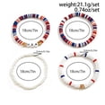 thumbnail image 2 of SIfdSeng 4Th of July Celebration Bracelet Set Independence Day's Soft Ceramic Beaded Monogram Bracelet Stretch Star Flag Clashing Hand Jewelry Italian Bracelet Charms Bracelet Charms Bulk Bracelets, 2 of 6