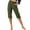 Green, variant on Casual Pants for Women Womens Capri Casual Cropped Pants For Everyday Wear With Button For Summer Styling With Short Sleeves Easy Care Machine Or Hand Wash