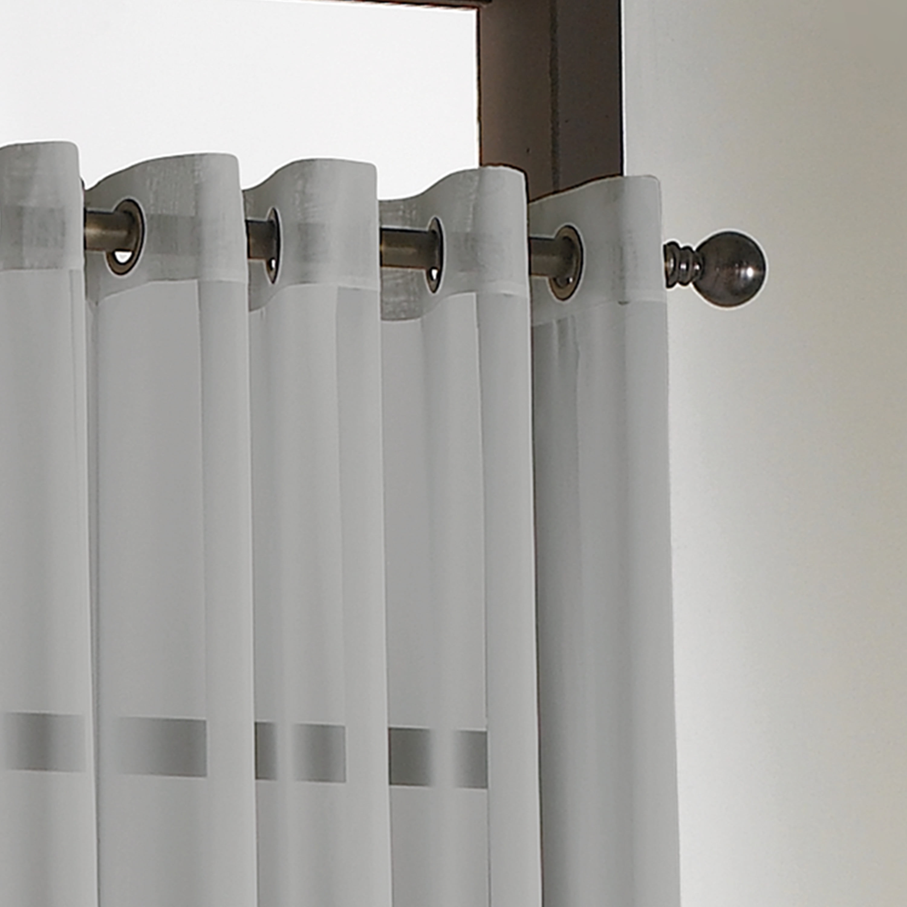 Curtainworks Soho Voile Grommet 84" , Silver, Adult