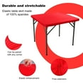 thumbnail image 4 of 2 Pcs Stretchy Fitted Table Cover 34x34 Inch Square Tablecloth with Elastic Edge Table Cloth for Kitchen Dining Picnic Patio Outdoor Party Tables, 4 of 8