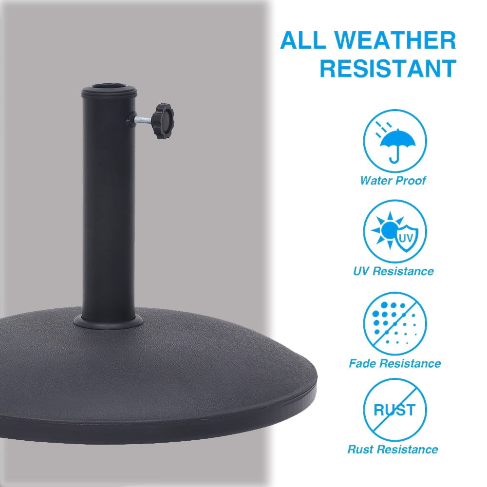 Abble 33 lbs. Patio Umbrella Base in Black, Sleek Design to Match Basic and Stylish Market Umbrellas