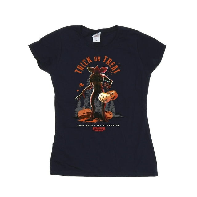 Netflix T-Shirt en Coton pour Femmes Stranger Things Trick Or Treat Demagorgon