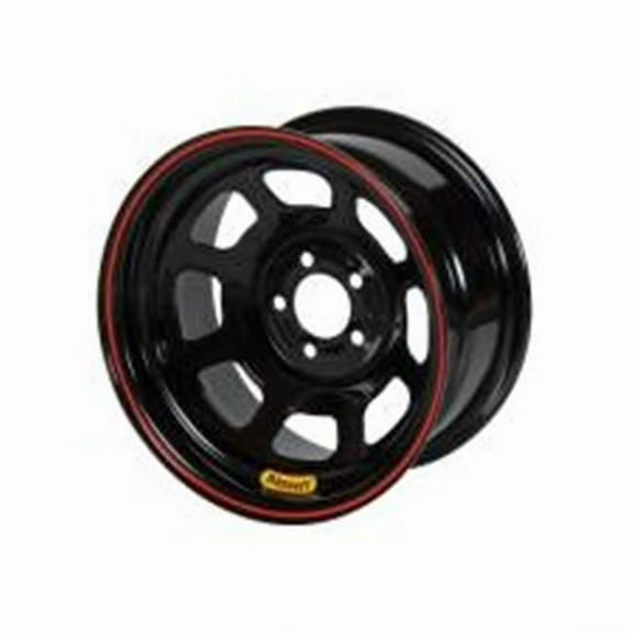 Bassett 47SF375 14 x 7 ft. Steel Racing Wheels D-Hole Lightweight Wheel, Black