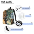 thumbnail image 3 of Kdxio Seasonal Tree Reflection Print Canvas Backpack for School Work Travel Lightweight Unisex Daypack with Laptop Compartment and Adjustable Straps-Small, 3 of 5