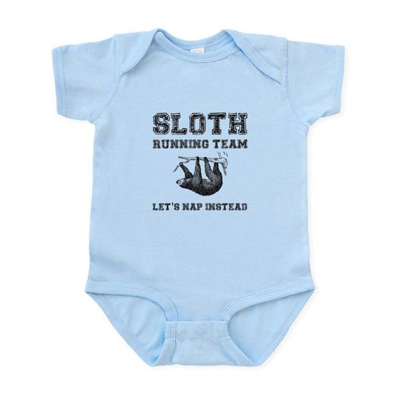 CafePress - Sloth Running Team Body Suit - Baby Light Bodysuit, Size Newborn - 24 Months