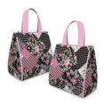 thumbnail image 2 of Pioneer Flower Floral Print Pattern Insulated Lunch Bag for Women & Adults,Large Portable Soft Cooler Lunch Bag,Thermal Food Storage Tote with Pearl Cotton,8.66L,8.75x5.75x9.5 Inch, 2 of 6