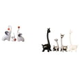 thumbnail image 1 of Esculturas de y jirafa, estatuas de animales de cerámica, figuras creativas, artesanías familiares, centros de mesa modernos, decoraciones de, 1 of 8