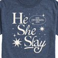 thumbnail image 3 of Instant Message - He She Slay - LGBT Pride - Men's Short Sleeve Graphic T-Shirt, 3 of 6