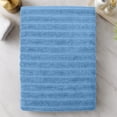 thumbnail image 4 of RIVERSIDE 2 Pack Oversized Bath Sheets 35x70 Soft Quick-Dry 600 GSM Ribbed Cotton Towels - Electric Blue, 4 of 8