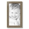 thumbnail image 2 of ArtToFrames 9" x 17" Aged White Gold Picture Frame, 9x17 inch Silver Wood Poster Frame (WOM-2036),  Pack, 2 of 7