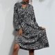 thumbnail image 1 of Vestido de manga larga ANGGREK Puños de Encaje cuello en V Alto Para ocio Hogar compras, 1 of 7