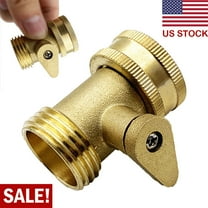 Solid Brass Garden Hose Shut Off Ball Valve 3/4" GHT Water Pipe Faucet Connector