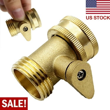 Solid Brass Garden Hose Shut Off Ball Valve 3/4" GHT Water Pipe Faucet Connector