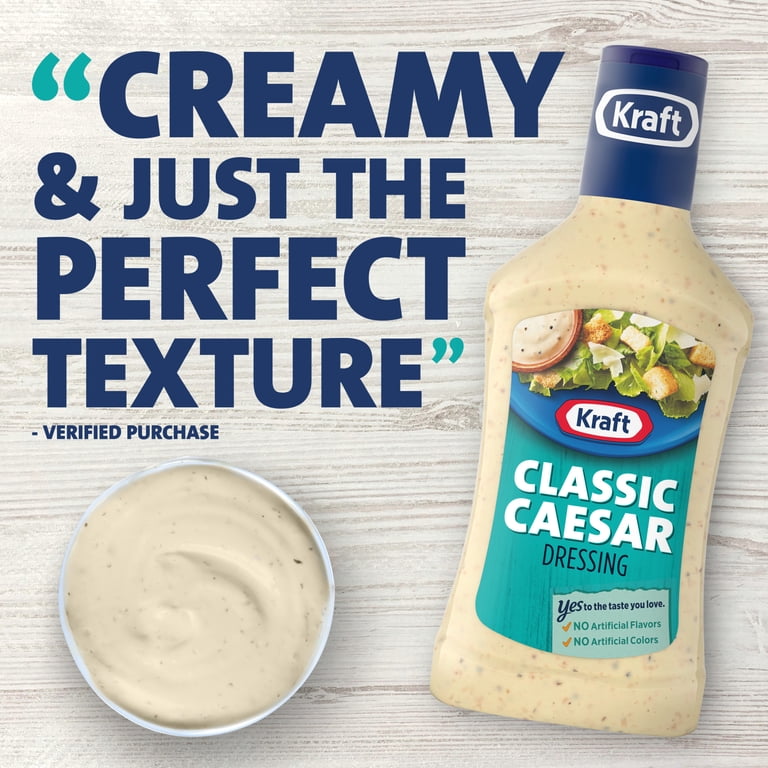 Kraft, Classic Caesar Dressing, 16 fl oz Bottle with Tangy Flavor -  Walmart.com