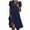 Navy, variant on Summer Dresses for Women 2025, Fashion Women Solid Color V-neck Short Sleeve Loose And Comfortable Dress(Black,S)