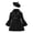 Black, variant on Toddler Kids Girls Collar Wool Coat Long Sleeve Button Down Warm Cozy Windproof Elegant Classic Outerwear 3-4 Years