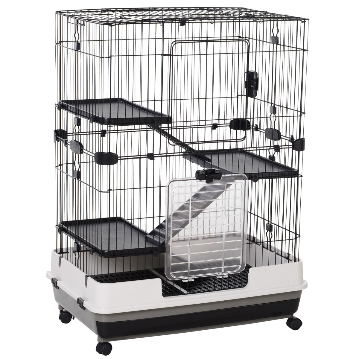 Clean Living 4 Level Small Animal Luxury Cage On Wheels 