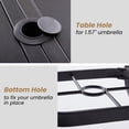 thumbnail image 5 of Farini Patio Dining Table 60"x35", Rectangle Outdoor Dining Table with 1.57" Umbrella Hole for Patio Graden Backyard and Poolside, 5 of 8