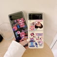 thumbnail image 2 of Case for Galaxy Z Flip 3 5G, Cartoon Pattern Printed Slim Hard Back Case Cover Anti Scratch Shockproof Support Wireless Charging, Conque for Samsung Galaxy Z Flip 3 5G 2021, 2 of 3