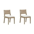 thumbnail image 4 of Nathan James Beacon Boho Dining Chair Set of 2, Boucle Dining Chair with Seagrass Accent and Solid Wood Legs, Cream Boucle/Light Brown, 4 of 4
