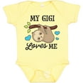 thumbnail image 3 of Inktastic My Gigi Loves Me with Sloth and Hearts Boys or Girls Baby Bodysuit, 3 of 5