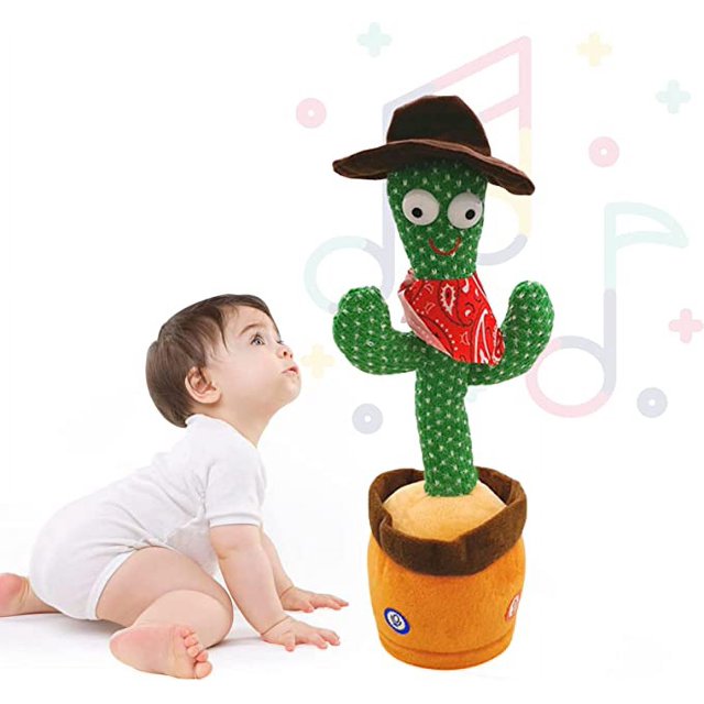Vaca - niño bailando cactus, imitando cactus parlantes, cantando + Brillante + bailando + grabando cactus Diversión para niños
