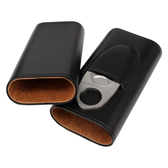 fsxdhpcsgfc 3 Finger Leather Handmade Cedar Wood Lined With Silver Stainless Cutter (Black) Snap Food Storage Containers Storage And Organization Closet Flip Container Air Tight Food Storage