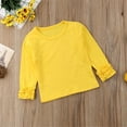thumbnail image 4 of Kiapeise Toddler Baby Kids Girl Cotton Long Sleeve Solid Tee Tops T-Shirt Clothes, 4 of 6