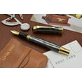 thumbnail image 3 of Xezo Xezo Maestro® 18K Gold Plated Fountain Pen (Medium Nib) - Tahitian Black Mother of Pearl, 3 of 10