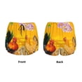 thumbnail image 6 of Uemuo The Chicken Family Pattern Women's Athletic Shorts High Waisted Running Shorts with Liner Pockets Gym Elastic Workout Shorts-X-Large, 6 of 9