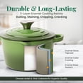 thumbnail image 3 of 2.2 qt Sauce Pan with Lid | Enameled Cast Iron Pot with Pour Spout | Oven Safe 500F, 3 of 8