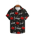 thumbnail image 5 of BiZtdJrK Lightening Sales Big And Tall Shirts for Men, Fashion Love Heart Graphic Print Tshirts Dressy Short Sleeve Button Up Holiday Beach Blouse Multicolor 4XL, 5 of 6