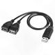 thumbnail image 1 of Dual USB 2.0 A to Y Splitter Cable Adapter for Data Connection, 1 of 5