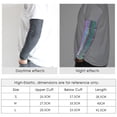thumbnail image 3 of Dvkptbk Manches pour Hommes Manches Colorées Réfléchissantes Sports de Plein Air Vélo Protection Solaire Manchon de Bras Basketball Course Coudières Sécurité Sportive, 3 of 9